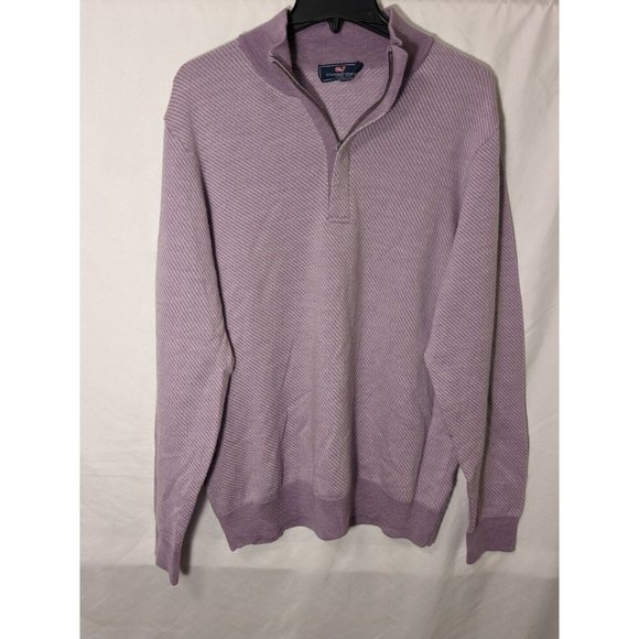 Vineyard Vines Other - Vineyard Vines Sweater Mens Large Merino Wool 1/4 Quarter Zip Pullover Pink @TD